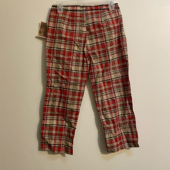 Vintage Lapis Plaid Capris - Picture 5 of 5